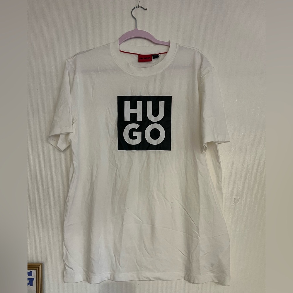 HUGO White Tee with Bold Logo